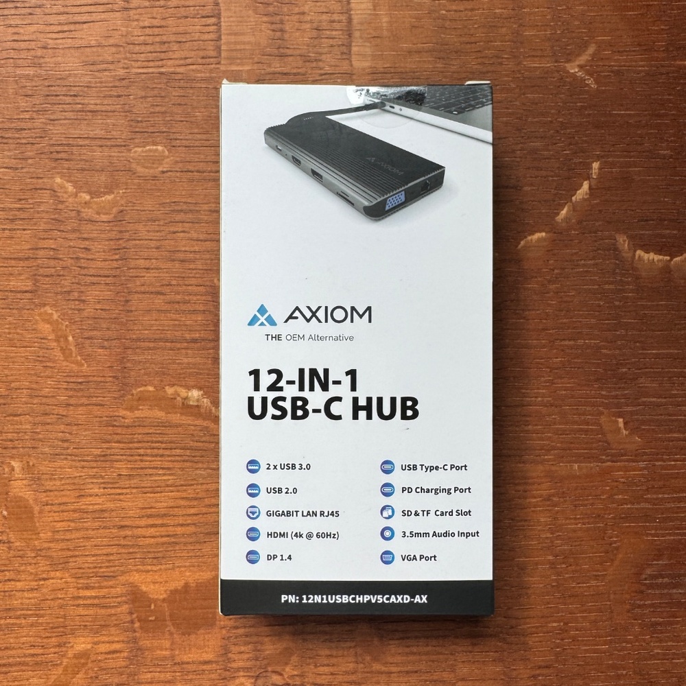 Axiom 12-in-1 USB-C Multiport Hub Adapter | Brand New in box